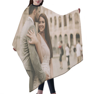 Personality  Young Wedding Couple In Love In Rome, Italy Hair Cutting Cape