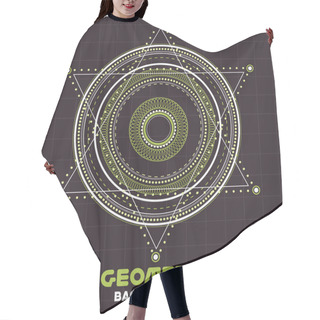 Personality  Old Retro Geometry Vintage Style Background Design Template Hair Cutting Cape