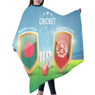 Personality  Bangladesh Vs Afghanistan Cricket Match Concept. Hair Cutting Cape