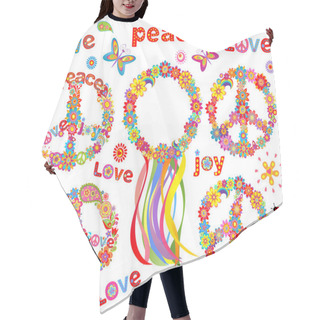 Personality  Hippie Flowers Wreath Hair Cutting Cape