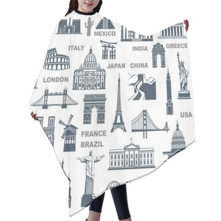 Personality  Icons World Tourist Attractions Hair Cutting Cape