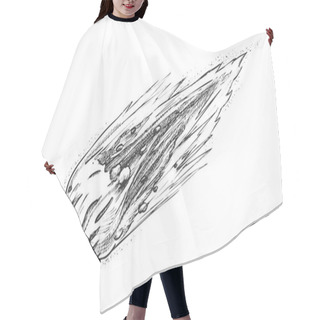 Personality  Danger Space Burning Asteroid Monochrome Vector Hair Cutting Cape