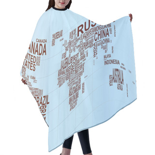 Personality  World Map With Country Name Hair Cutting Cape
