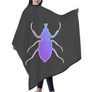 Personality  Animal Longhorned Insect Shape Blue Gradient Vector Icon Hair Cutting Cape