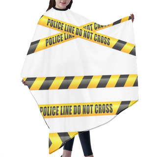 Personality  Police Tape Line Hair Cutting Cape