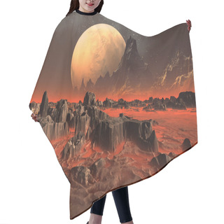 Personality  3D Rendered Fantasy Alien Landscape - 3D Illustration Hair Cutting Cape