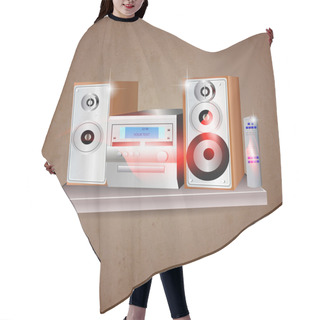 Personality  Music Stereo Vector Illustration   Hair Cutting Cape