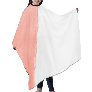Personality  Design Concept - Teared Red Folded Japanese Washi Paper For Mockup Hair Cutting Cape