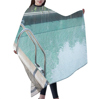Personality  Transparent Swimming Pool With Railings On Resort During Daytime Hair Cutting Cape