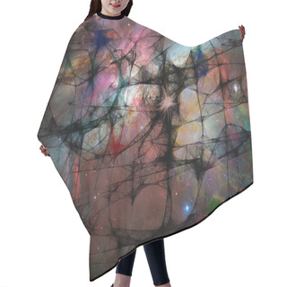 Personality  Weblike Abstract Hair Cutting Cape