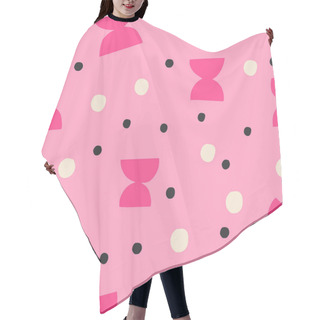 Personality  Cuties Shape Pattern Pink, Simply Vector Illustration  Hair Cutting Cape