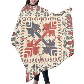 Personality  Traditional Bulgarian Embroidery Vector Pattern Hair Cutting Cape