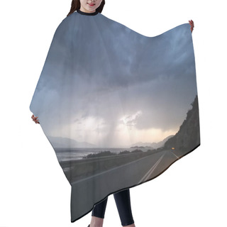 Personality  Rain Road  In The Evening Storm Bad Weather Travelling Tornado Hair Cutting Cape