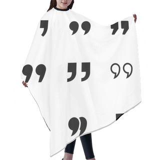 Personality  Vector Black Quote Icon Set Hair Cutting Cape