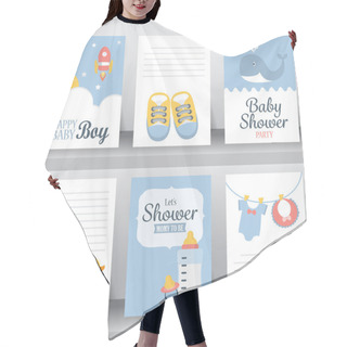 Personality  Baby Shower Invitation Cards Hair Cutting Cape