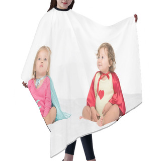 Personality  Toddler Girls In Superhero Capes Hair Cutting Cape