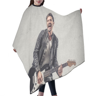 Personality  Musician Playing The Guitar Hair Cutting Cape