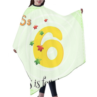 Personality  Flashcard Letter S Is For Six Hair Cutting Cape