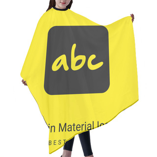 Personality  Alphabet Letters Symbol In Rounded Square Minimal Bright Yellow Material Icon Hair Cutting Cape