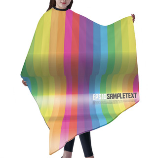 Personality  Vector Concave Rainbow Stripes Hair Cutting Cape