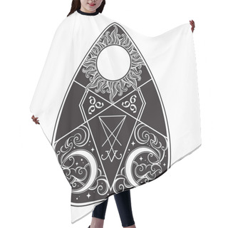 Personality  Planchette For Spirit Talking Board Vector Illustration. Mediumship Divination Equipment, Alchemy, Religion, Spirituality, Occultism Antique Style Boho Sticker, Flash Tattoo Or Print Design Drawing. Hair Cutting Cape