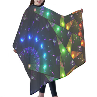 Personality  Colorful Stained Glass Window Hair Cutting Cape