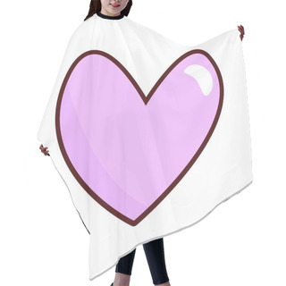 Personality  Vector Love Or Heart Cartoon Icon On White Background Hair Cutting Cape