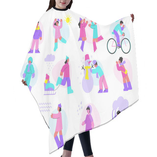 Personality  Weather Flat Set Hair Cutting Cape
