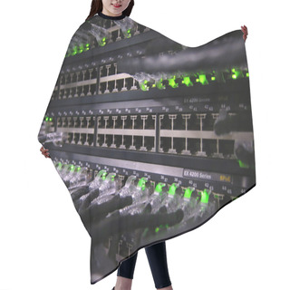 Personality  Network Cables In A Data Center Hair Cutting Cape
