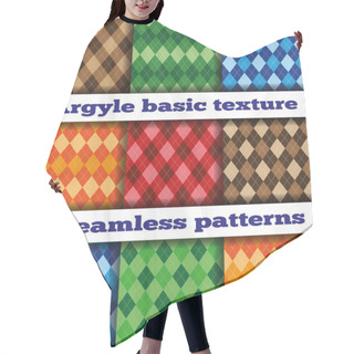 Personality  Set Argyle Seamless Texture Vector Hair Cutting Cape