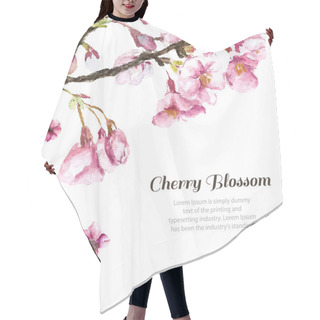Personality  Hand Drawn Cherry Blossoms. Hair Cutting Cape