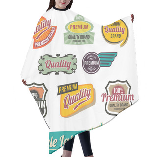 Personality  Vintage Retro Labels Hair Cutting Cape
