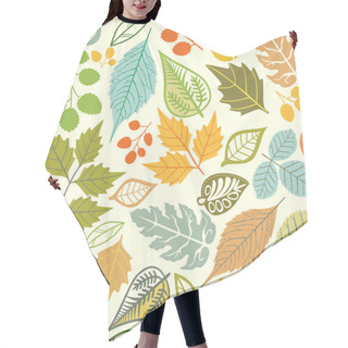 Personality  A Seamless Pattern With Leaf,autumn Leaf Background Hair Cutting Cape