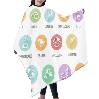 Personality  Allergen Food Allergy Icons Hair Cutting Cape