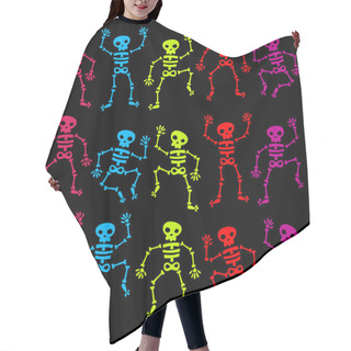 Personality  Colorful Dancing Skeletons Hair Cutting Cape