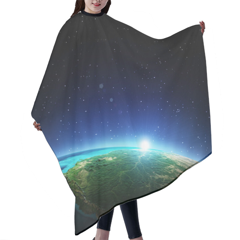 Personality  Earth From Space Hair Cutting Cape