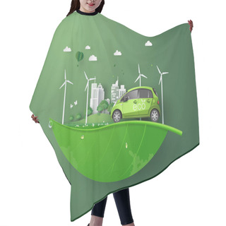 Personality  Eco Car Concept. Hair Cutting Cape