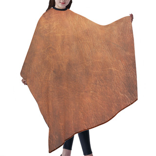 Personality  Old Leather Background  Close-up Texture Hair Cutting Cape