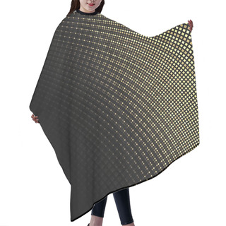 Personality  Abstract Fractal Gold Square Pixel Mosaic Illustration Hair Cutting Cape