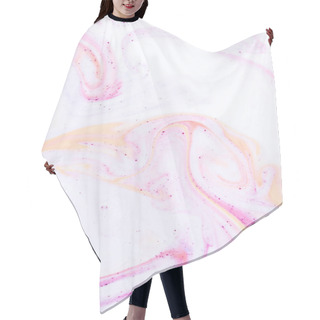 Personality  Abstract Light Background With Pink And Orange Paint Hair Cutting Cape