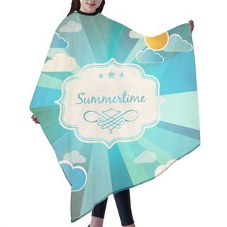 Personality  Summer Grunge Textured Background. Vector Hair Cutting Cape