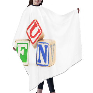 Personality  The Word Fun With Childrens Wooden Blocks Hair Cutting Cape