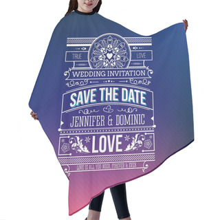 Personality  Save The Date Wedding Invitation Hair Cutting Cape
