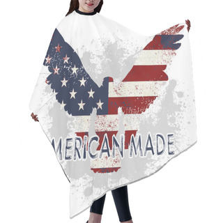 Personality  Background With American Flag And Eagle Hair Cutting Cape