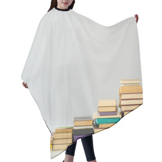 Personality  Steps Made Of Vintage Books With Copy Space Hair Cutting Cape