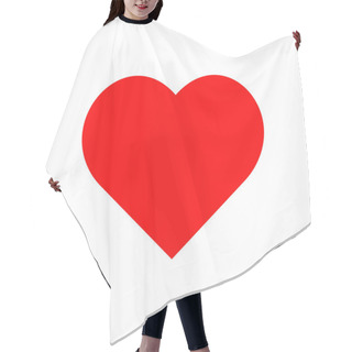 Personality  Red Heart Playing Card Suit Symbol Isolated Vector Illustration Hair Cutting Cape