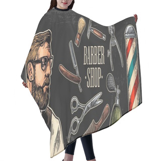 Personality  Head Hipster And Equipment For BarberShop Hair Cutting Cape