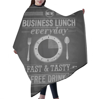 Personality  Bussiness Lunch Poster - Chalkboard. Hair Cutting Cape