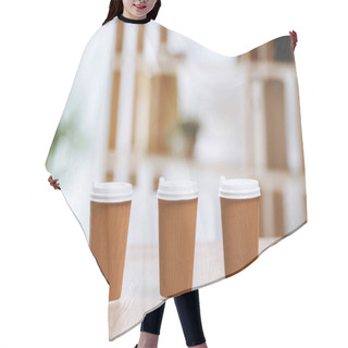 Personality  Disposable Cups Of Coffee Hair Cutting Cape