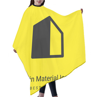 Personality  Big Building Minimal Bright Yellow Material Icon Hair Cutting Cape